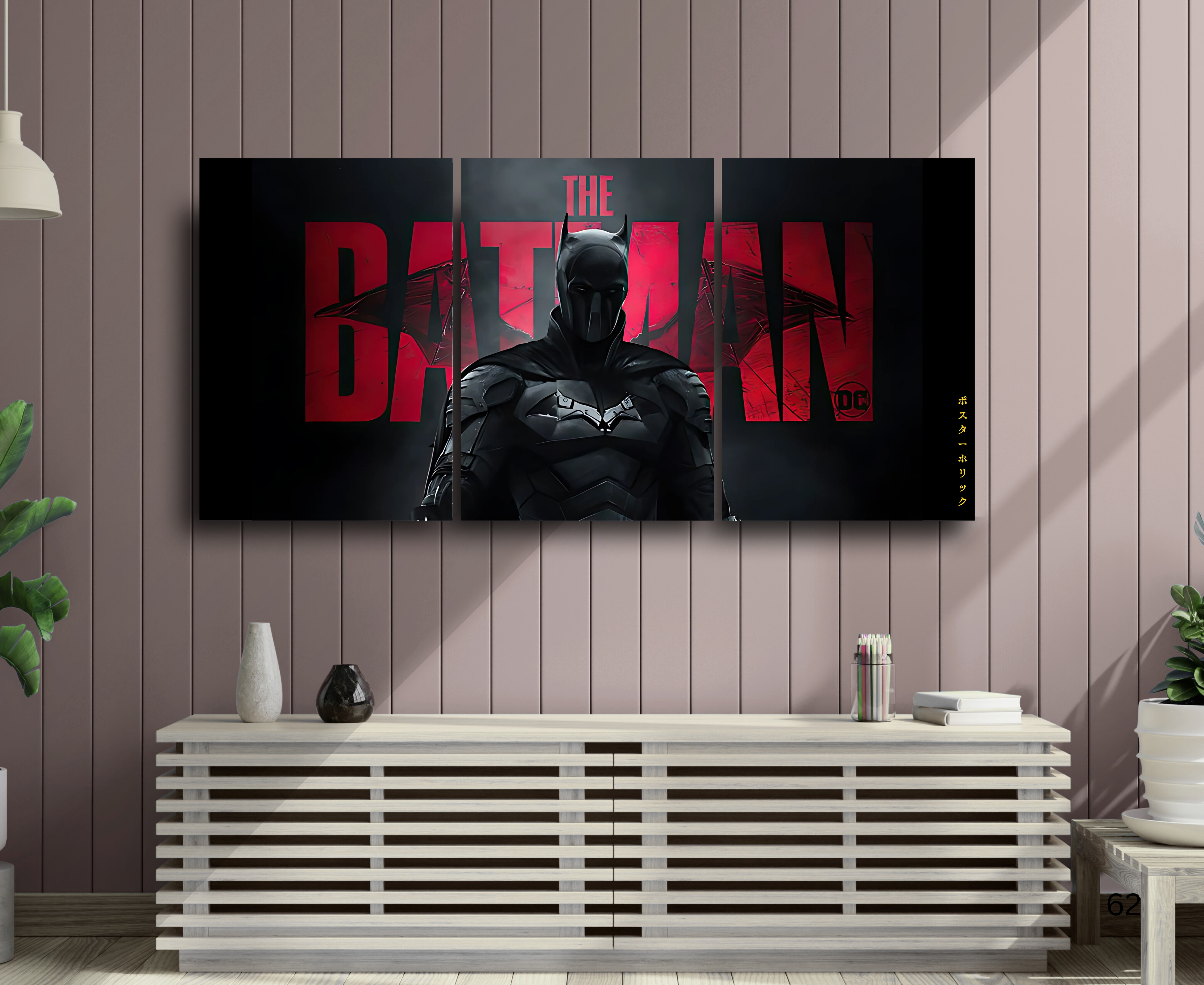 BATMAN | AESTHETIC | SPLIT POSTER | 3 piece set