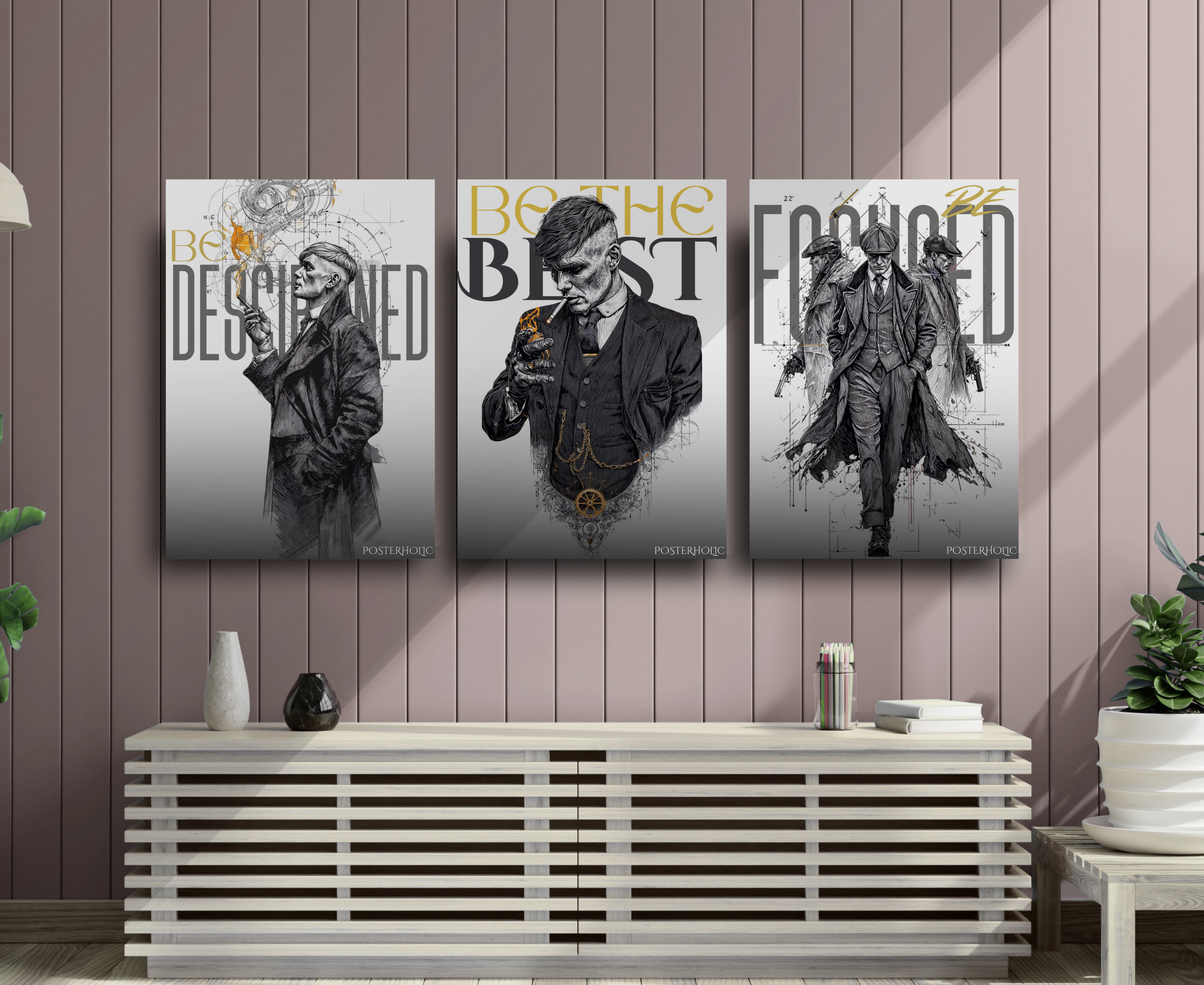 THOMAS SHELBY | PEAKY BLINDER | AESTHETIC | SPLIT POSTER | 3 piece set