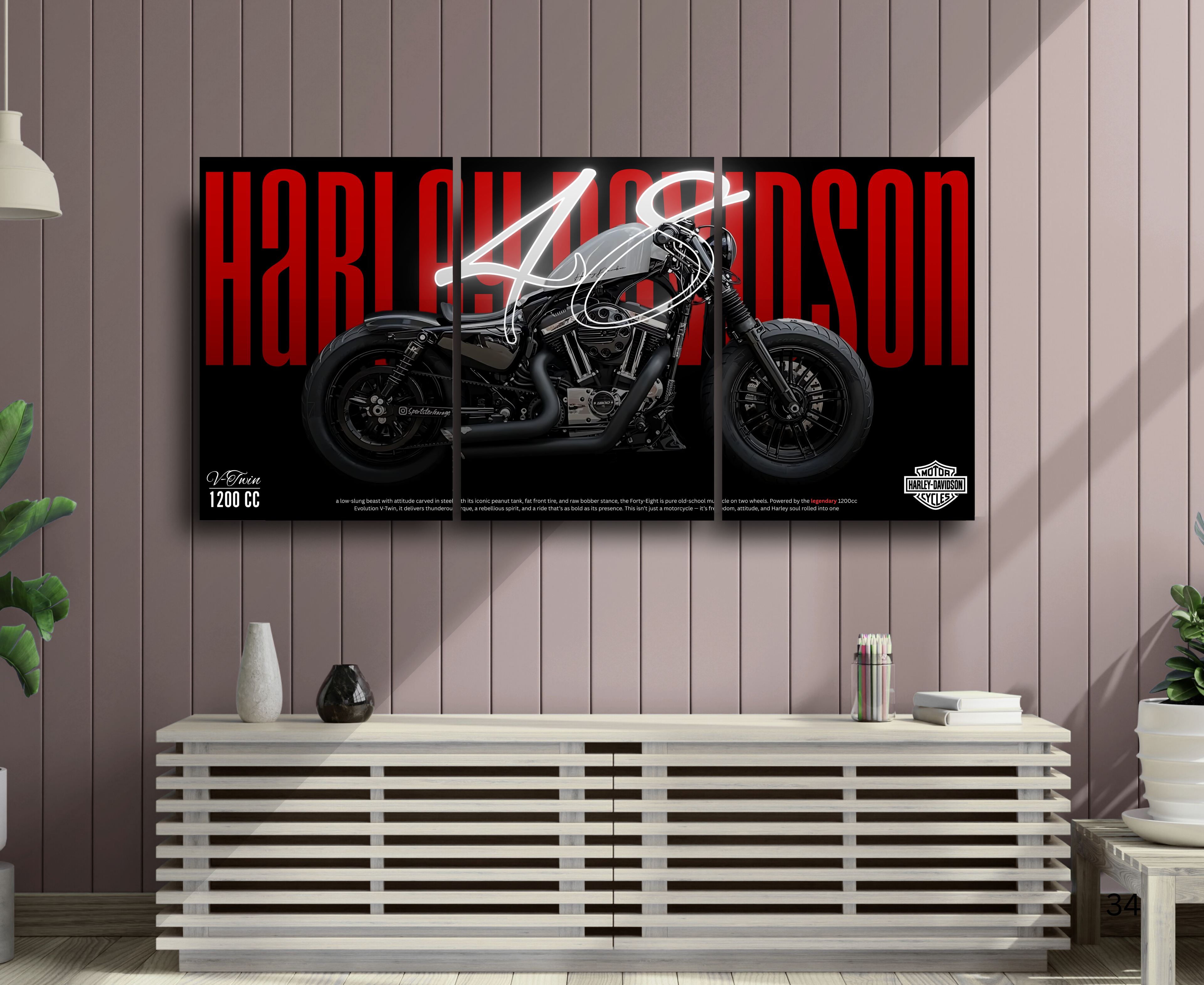 HARLEY DAVIDSON 48 | FREEDOM | AESTHETIC | Bike set | 3 Piece set