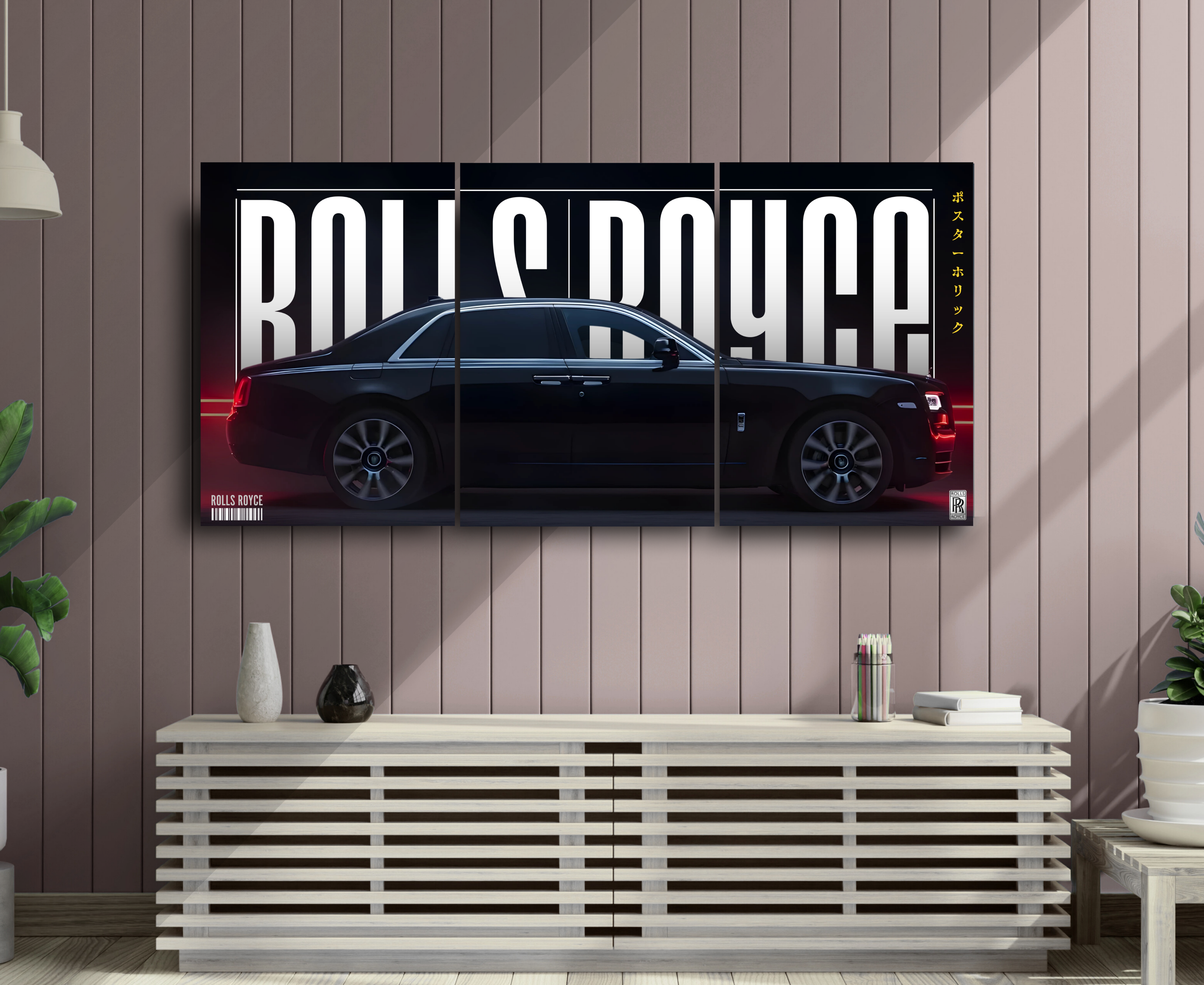 ROLLS ROYCE | CAR POSTER | SPLIT POSTER | AESTHETIC | 3 piece set